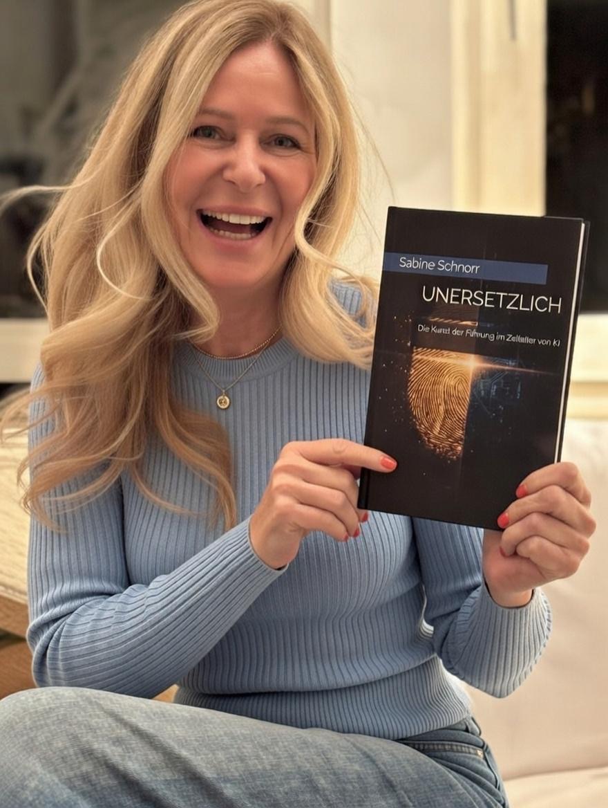 Sabine Schnorr mit ihrem Buch UNERSETZLICH